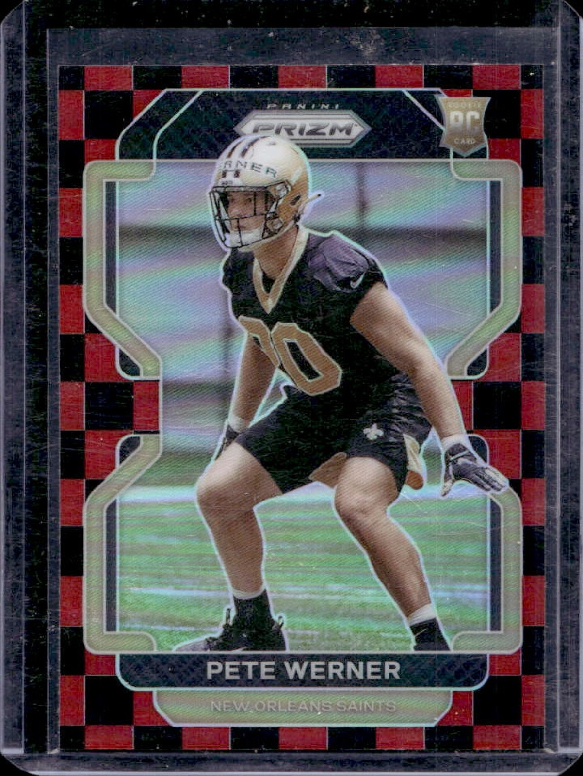 Pete Werner Panini Prizm #391 Black & Red Checker