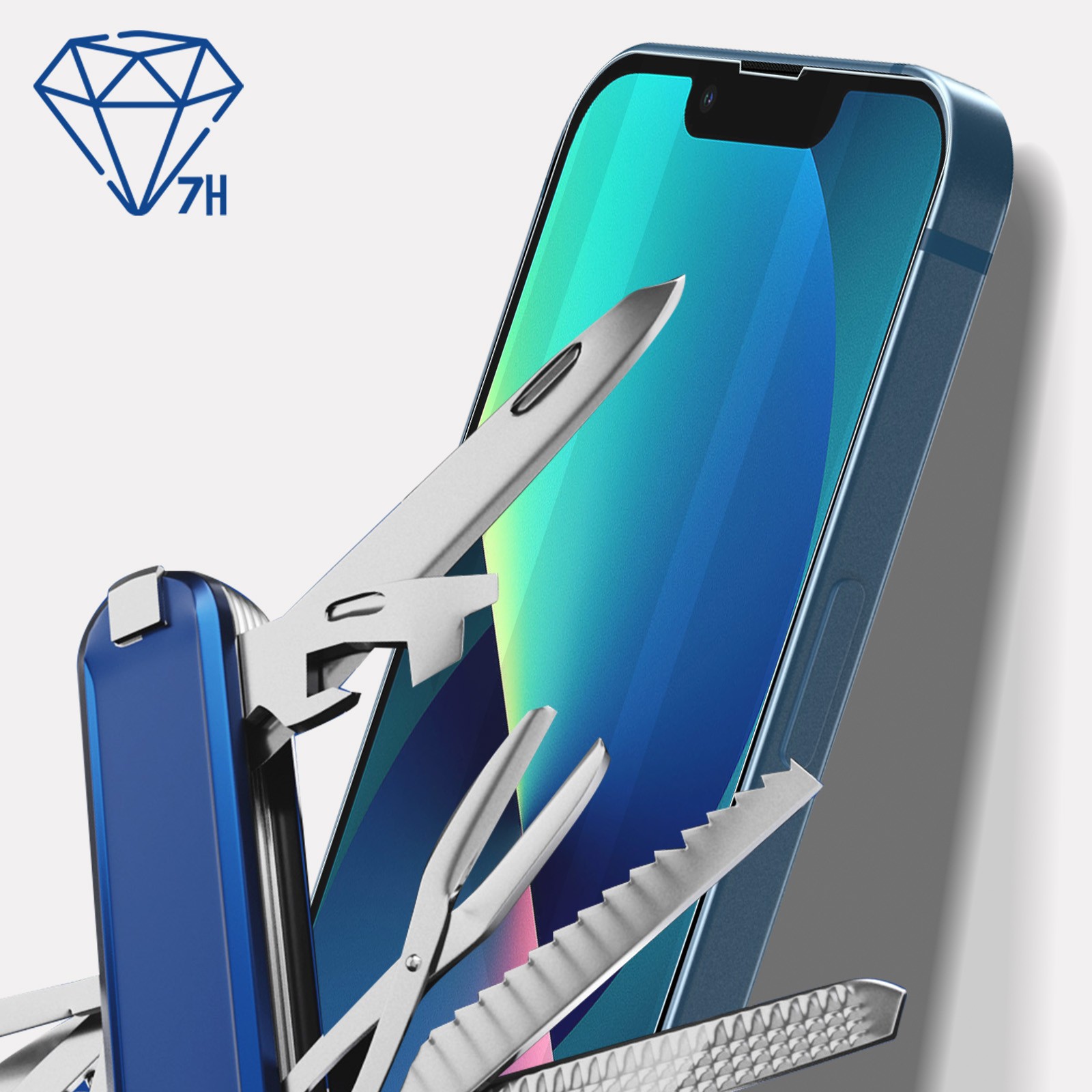 Verre Trempé Transparent pour iPhone 13 Mini Protection Écran - 3