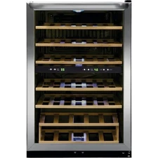 Frigidaire - 45 Bottle Two-Zone Wine Cooler - Stainless Steel