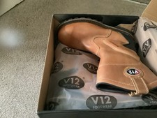 Mens V12 TOMAHAWK Waterproof Leather RIGGER SAFETY WORK BOOTS Steel Toe Cap Sz