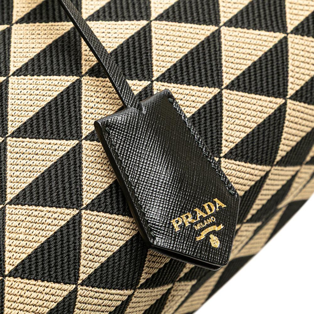 Preloved prada Triangle Pattern Tote Bag Women Br… - image 10