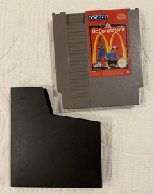 McDonaldland NES video game cartridge, good condition, with slipcase, Nintendo