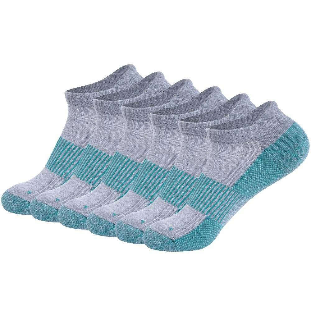 6 Pairs Copper Golf Socks Men Women Thick Ankle Arch Support Moisture Blister...