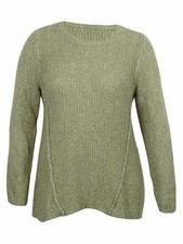 Calvin Klein Women s Birch-Seemed Knit Sweater (Heather Frappe, 0X)