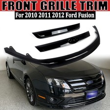 1 Set For 2010-2012 Ford Fusion Se Gloss Black Front Grille Grill Molding Trims 1 Set For 2010-2012 Ford Fusion Se Gloss Black Front Grille Grill Molding Trims