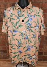 Bad Birdie Golf Performance Polo Shirt Mens Size XL Floral Fiesta NWT