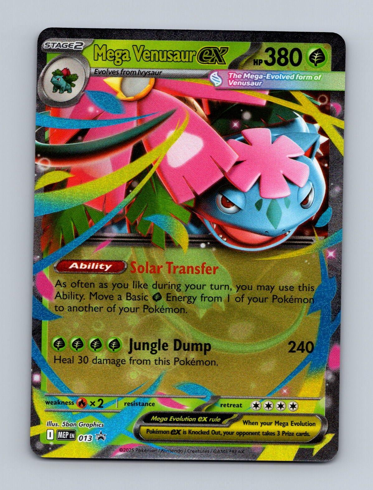 Mega Venusaur ex 013 Holo Promo ME: Mega Evolution Promo Pokemon Near Mint