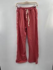 NWT Mnml Side Snap Fleece Pants Men's XS Rust Pull-On Drawstring Stretch Preppy