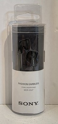 NIP Sony MDR-E9LP/BZ In-Ear Wired Fashion Earbuds Headphones Black Clear Sound