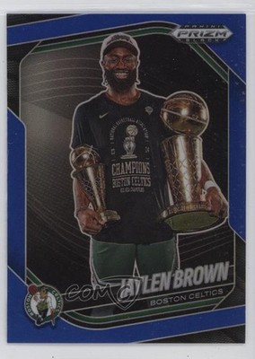 2024-25 Panini Prizm Black Blue Prizm 16/199 Jaylen Brown #170 rf2