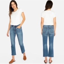 Johnny Was Cropped Raw Hem Baby Boot Jean Blue Medium Wash Women  s Size 25