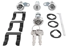 JEGS 18257 Ignition Door and Trunk Lock Set 1967-1969 Ford Mustang One Key Fits