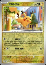 Pokemon Reverse Holo Pikachu SV: Paldean Fates 018/091 NM