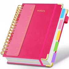 Hardcover Spiral Notebook 8"x10" Journal Notebook with Tabs and Removable Div...