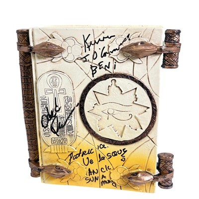 The Mummy JSA Brendan Fraser O'Connor Velasquez Fehr Auto Book of Amun Ra - 9825