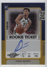 2021 Panini Contenders Optic Rookie Ticket Gold Prizm 6/10 Chris Duarte Auto 4g8
