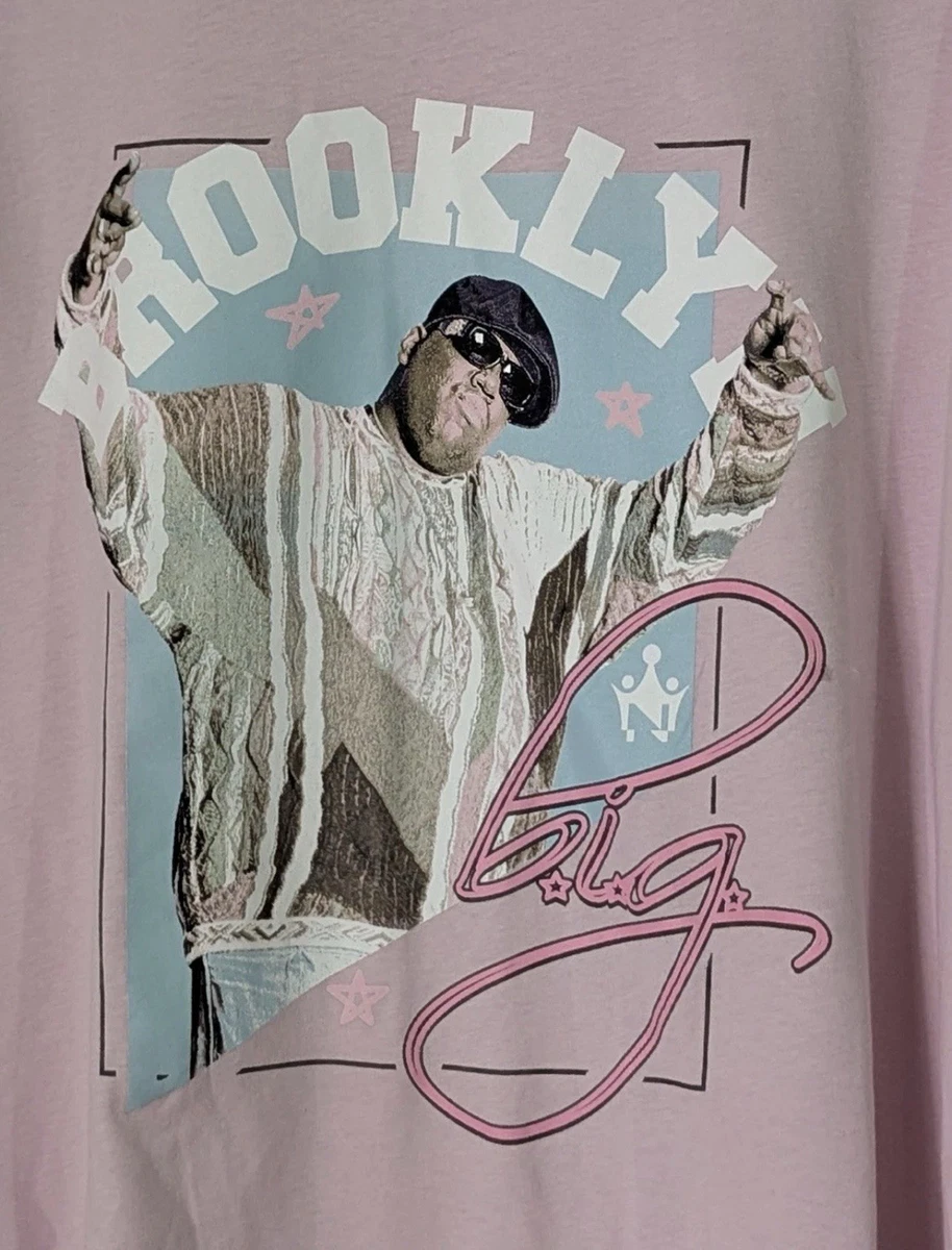 Maglietta Donna Ufficiale Biggie Smalls Crown - 100% Cotone, Taglie Small A XXL, Serigrafia Di Qualità