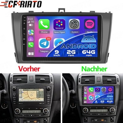 Für Toyota Avensis T27 2008-2015 Apple Carplay Android 15 Autoradio GPS Navi DSP