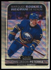 2021-22 O-Pee-Chee Platinum #299 John-Jason Peterka Neon-Yellow-Surge