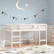 vidaXL Letto Soppalco con Scala Bambini 90x190 cm Legno Massello Pino