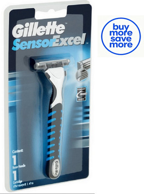 Gillette Sensor Excel Razor Handle Twin Blade Manual FREE SHIPPING