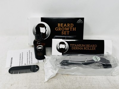 FORTIVO Beard Growth Set w/ 100% Natural Serum & Titanium Derma Roller