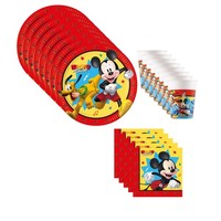 Disney Micky Maus Partydeko Set Kindergeburtstag 36-Teilig Geschirr Deko