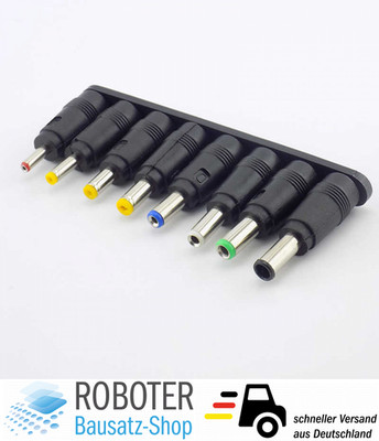 8x DC Adapter Set 5.5x2.1mm Male zu Female   Netzteilstecker Konverter Kit