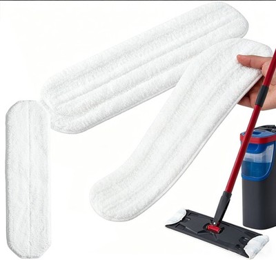 4 Stück Ersatz Wischbezug Weiß Wischmop für Vileda H2PrO Bodenwischer DHL