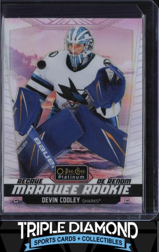 2024-25 O-Pee-Chee Platinum Devin Cooley Marquee Rookie Sunset Sharks S912