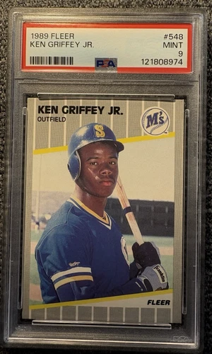 1989 FLEER KEN GRIFFEY JR. #548 PSA 9 MINT (Rookie card) Seattle Mariners