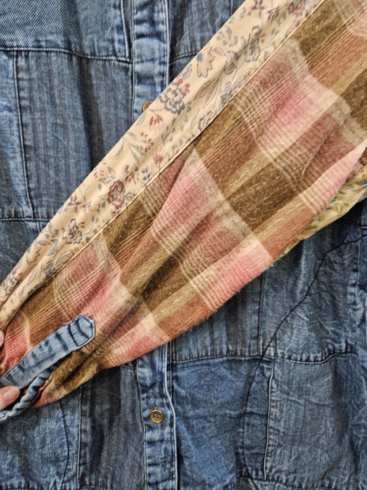 Young Threads  Patchwork  And Denim Shirt Jacket - image 5