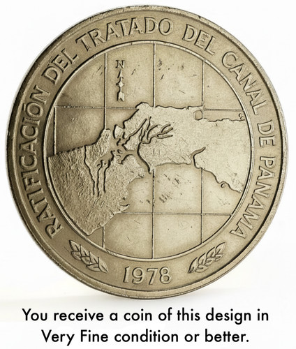 Panama KM#53a 10 balboas (=$10 USD) 1978—Panama Canal commemorative—VF Very Fine