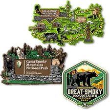 Great Smoky Mountains Set of Three Magnets by Classic Magnets