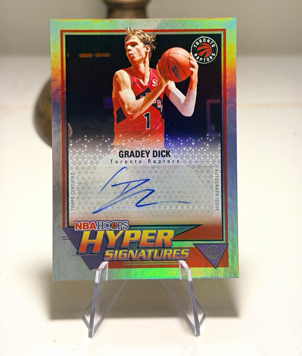 Topps 2025-26 NBA Hoops Hyper Signatures Gradey Dick Auto Raptors #HHS-GD