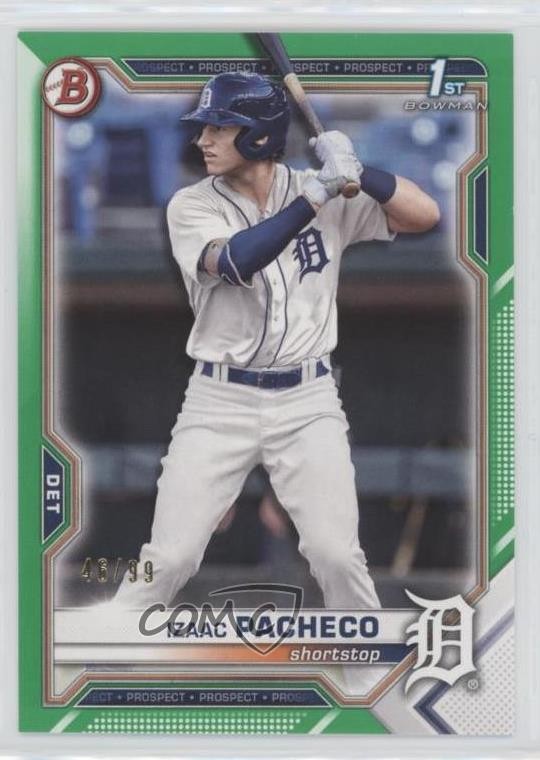 2021 Bowman Draft Green 46/99 Izaac Pacheco #BD-46 1b9b