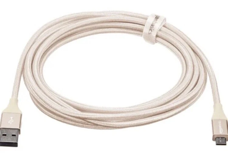 Amazon PS4 Charging Lead Controller - Braided Nylon Gold - 6ft/1.8m - Image 2 of 4