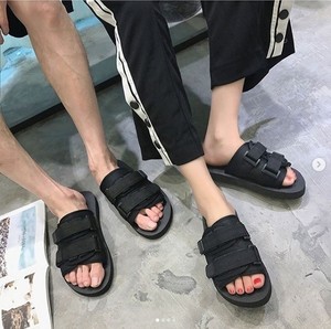 black foam sandals