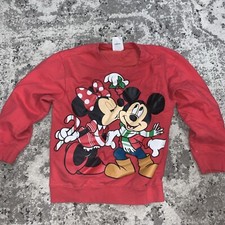 Girls Mickey / Minnie Sweatshirt - Red Size M Medium 7/8 - Disney Store