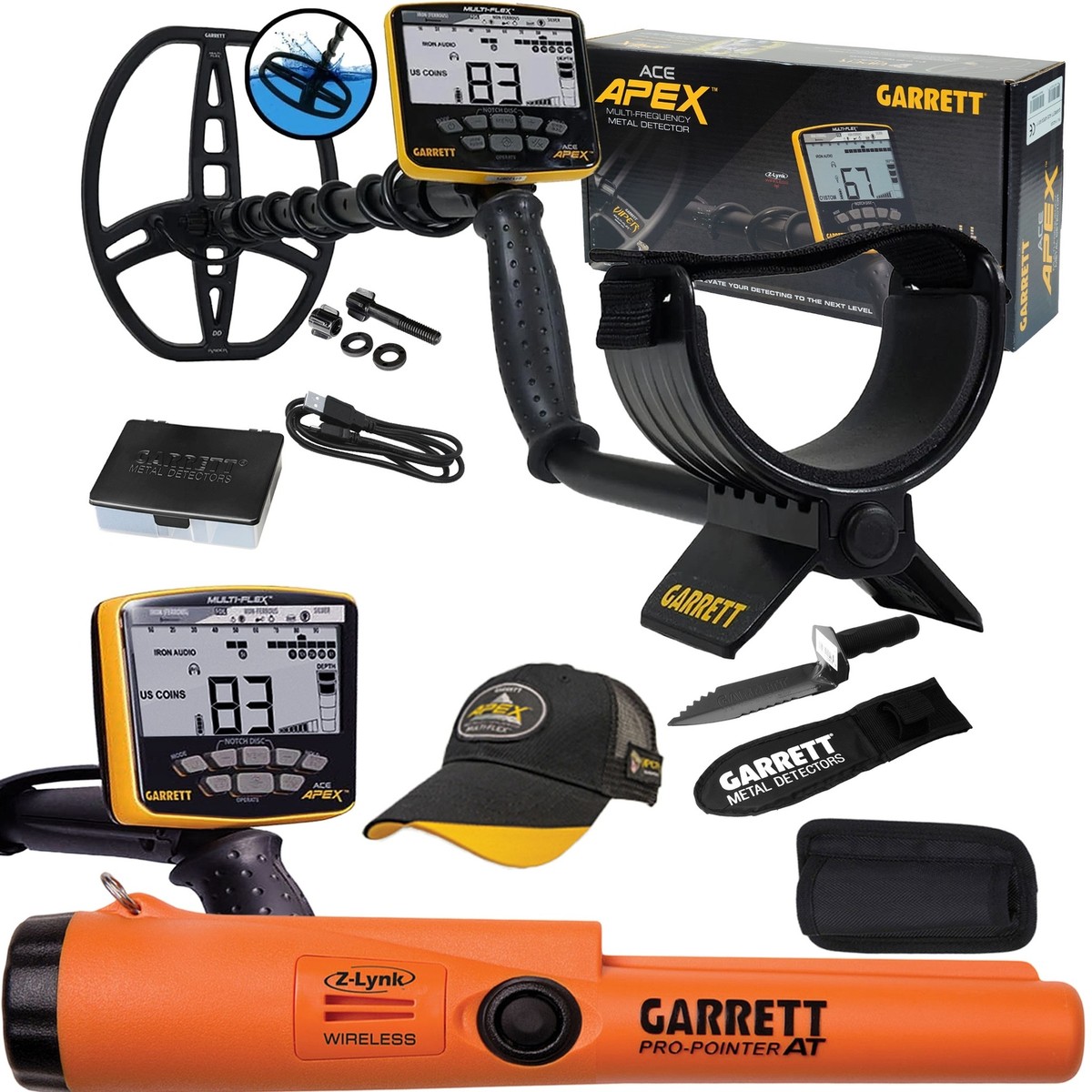 Garrett ACE APEX Metal Detector with 8.5 x 11 Multi-Flex Garrett ACE APEX Metal Detector with 8.5 x 11 Multi-Flex