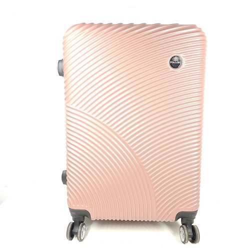Poailobo 25" Spinner Luggage Hardside Expandable Lightweight Locking Pearl Pink