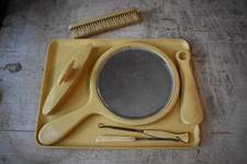 Antique Victorian Late 1800s To Early 1900s Celluloid 7-Piece Vanity Dresser Set