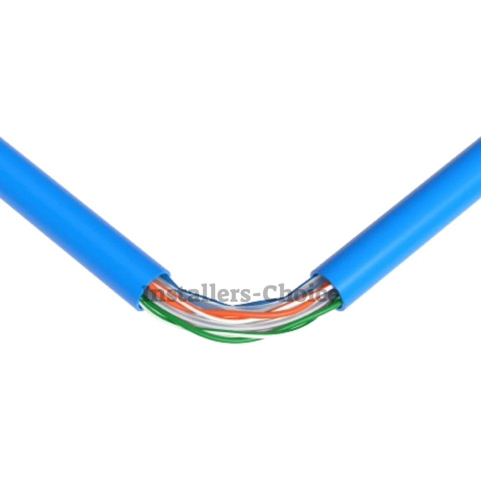 CAT5E 1000FT UTP Solid Network Ethernet Cable CAT5 Internet Wire RJ45 LAN BLUE - Image 3 of 4