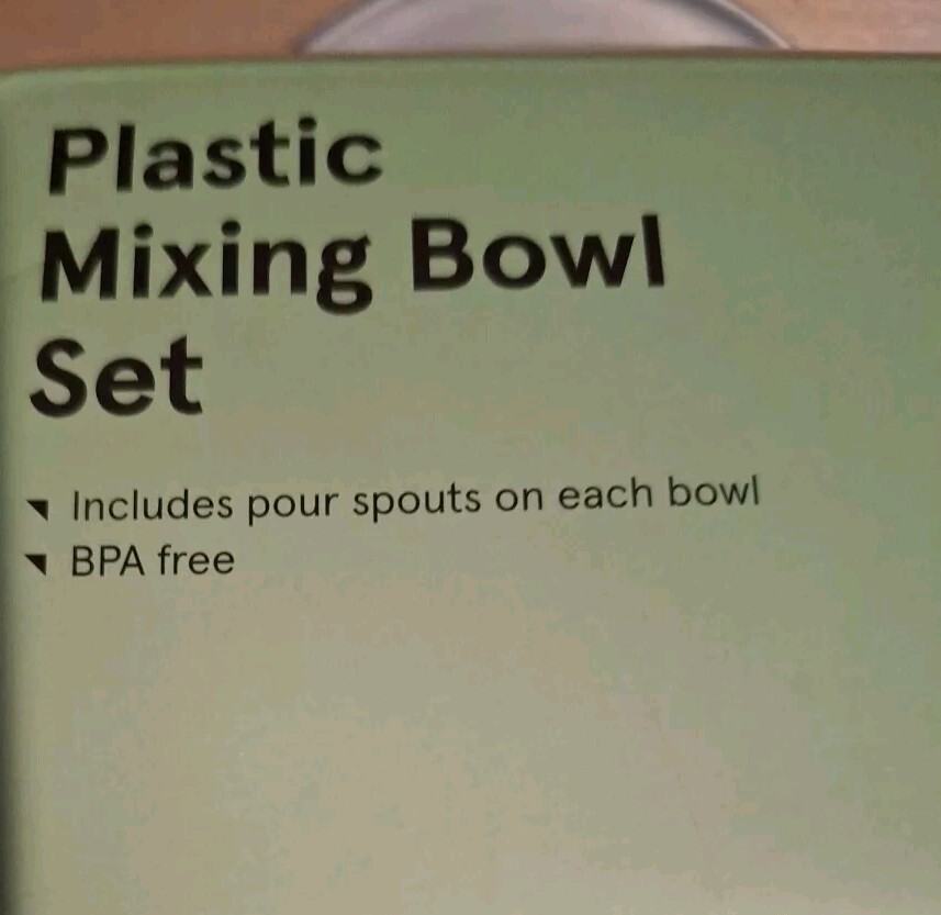  Figmint Plastic Mixing Bowl Set 