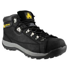 Image of FS123 Amblers Steel Toe Cap & Midsole Black Leather Safety Work Boots size 6
