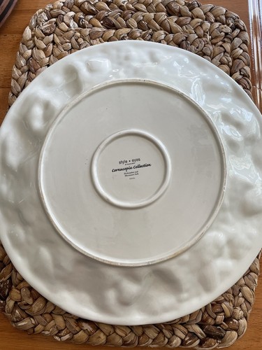Baum Bros Style Eyes 3 Dimensional Cornucopia Collect. Platter Basket Weave 15” - Picture 7 of 7