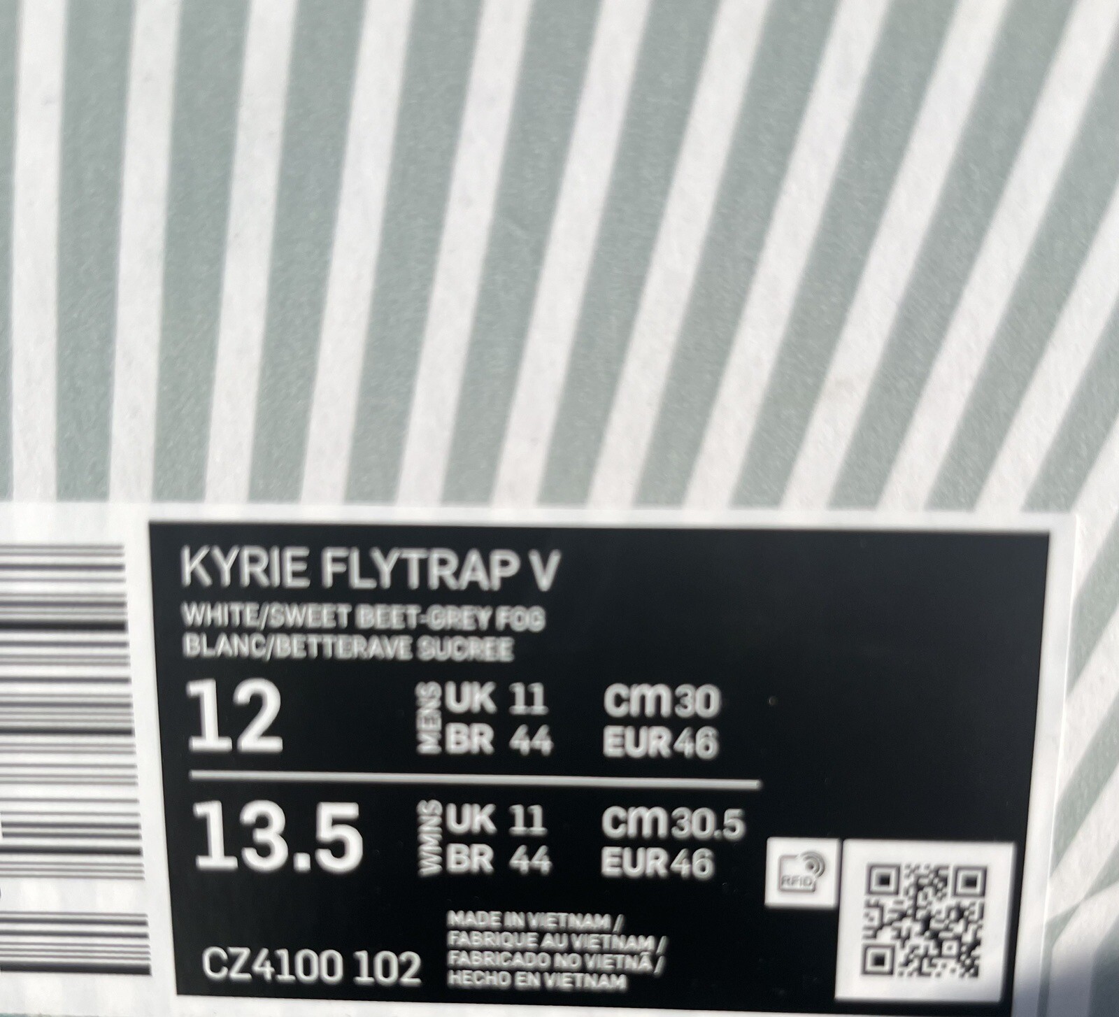 Kyrie flytrap 5 white size 12 - image 6