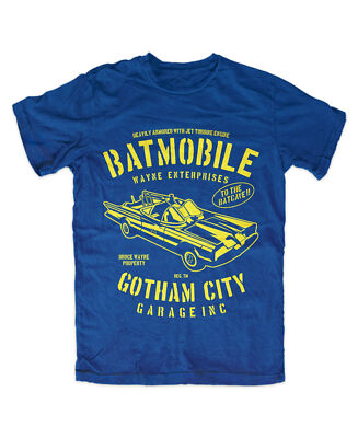 Gotham Garage T-Shirt BLAU,Ledger,Dark Knight,Prankster,Psycho,Smile,serious