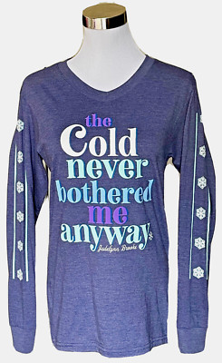 NWT NEW JADELYNN BROOKE COLD NEVER BOTHERED ME DISNEY FROZEN ELSA TEE T-SHIRT XS