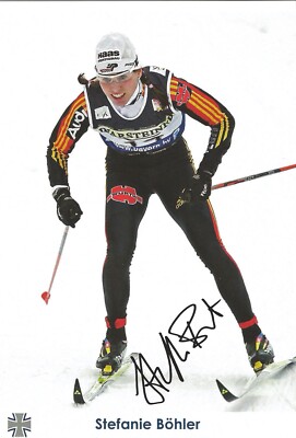 Autogramm Stefanie BÖHLER Skilanglauf Olympiabronze 2014 + Silber 2006  xyz